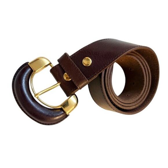 B-Low The Belt Brown Leather Belt Gold Buckle Size L 33–37” Plus Added Holes main image 6